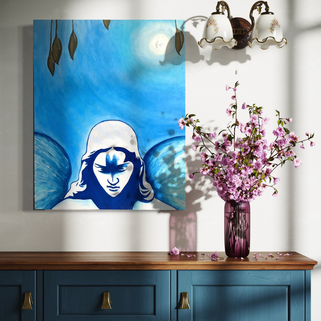 Angel fine art by Cuban American artist April Paige featuring Christian and religious themes.