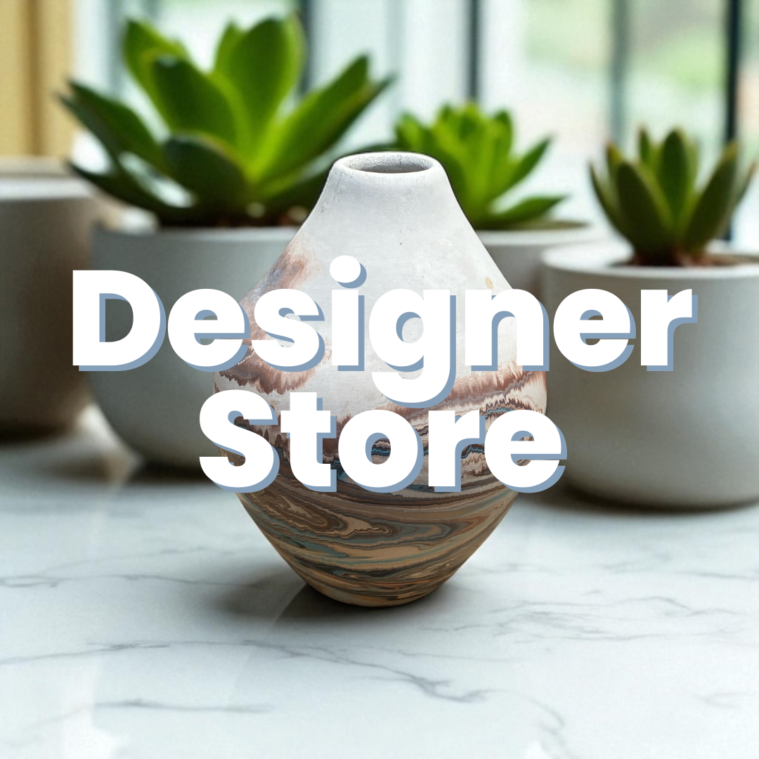 Curated luxury home décor and artistic accessories from the April Paige Designer Store.